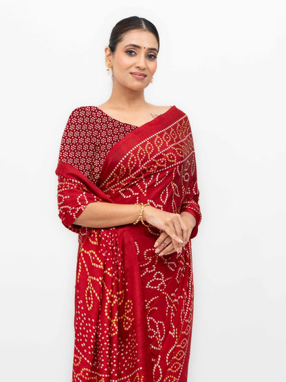 Red Art Silk Saree