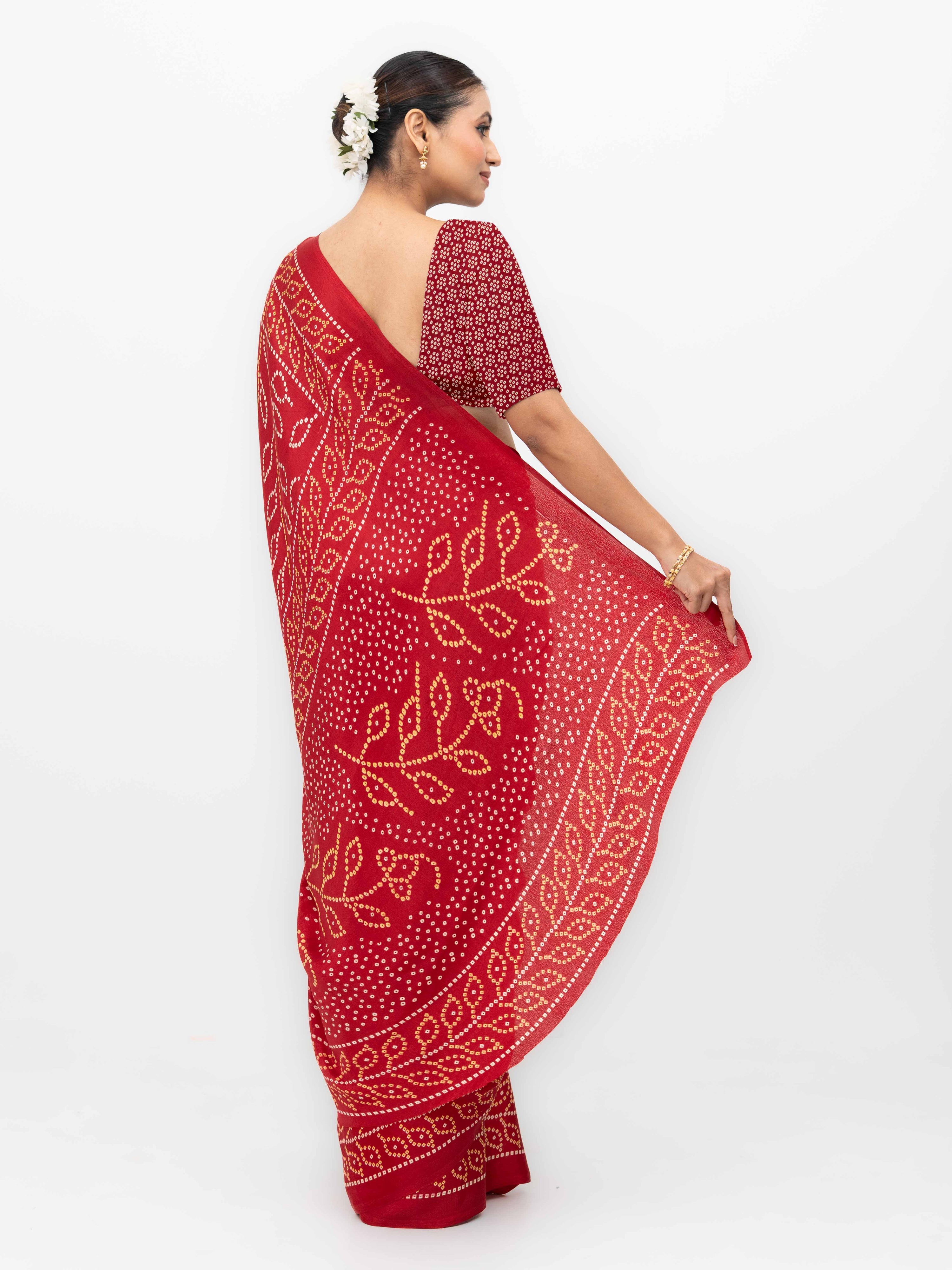 Red Art Silk Saree