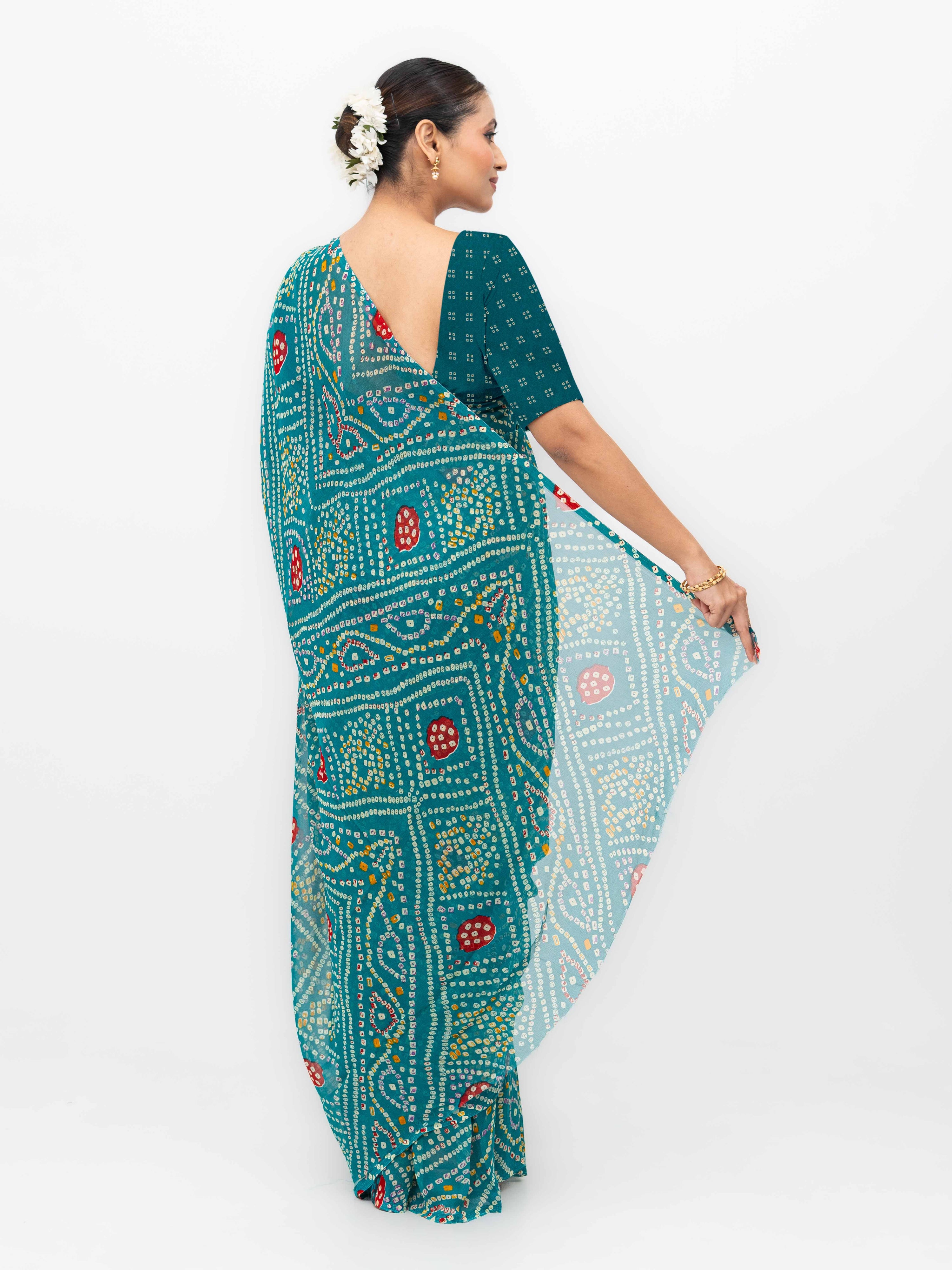 Teal Weightless Saree