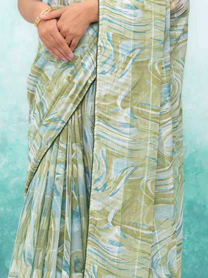 Green Weightless Saree