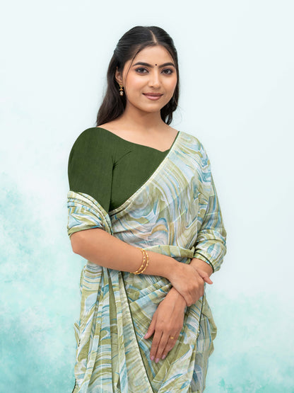 Green Weightless Saree