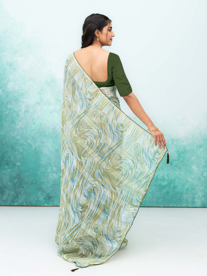 Green Weightless Saree