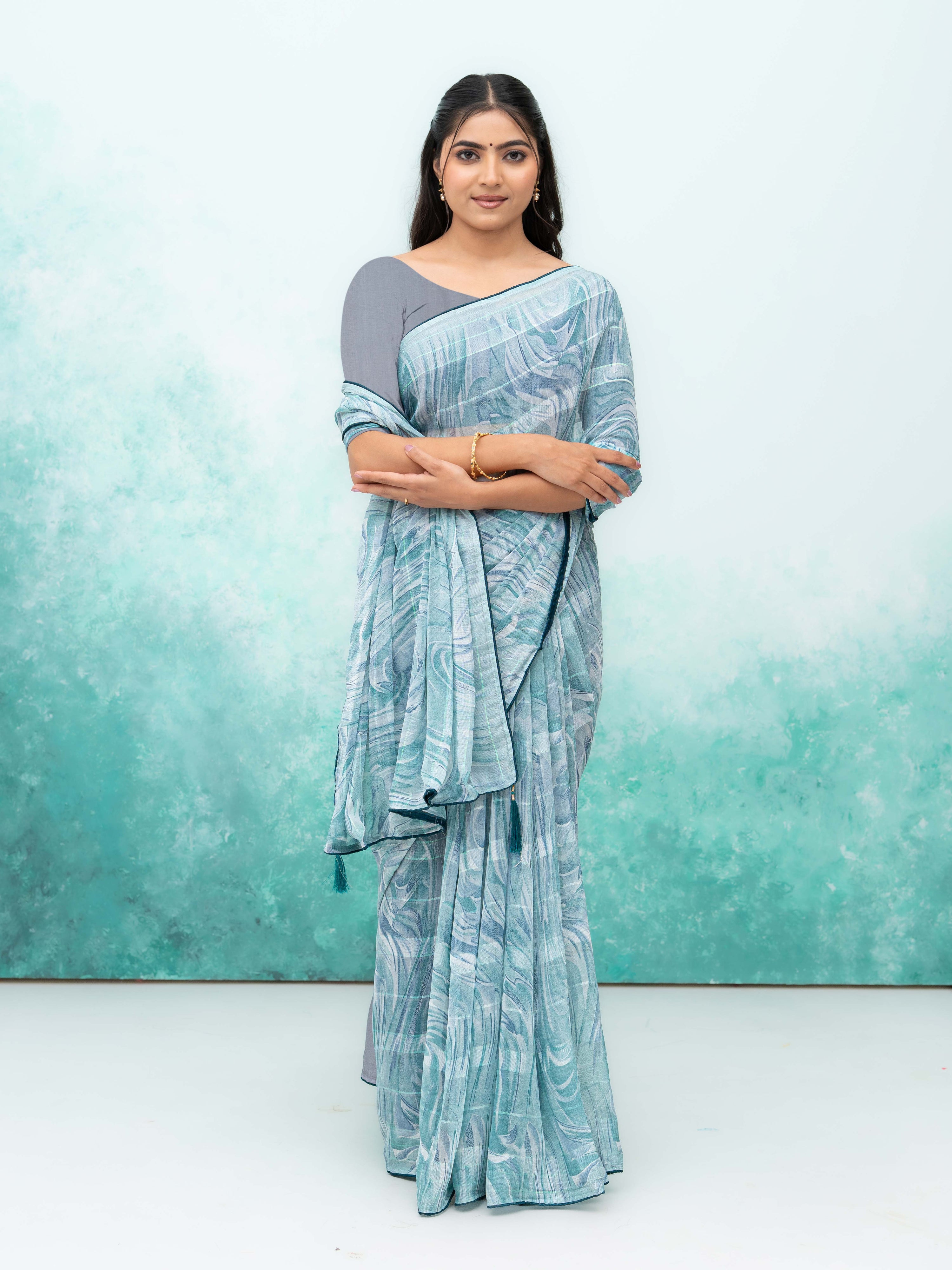 Gray Weightless Saree
