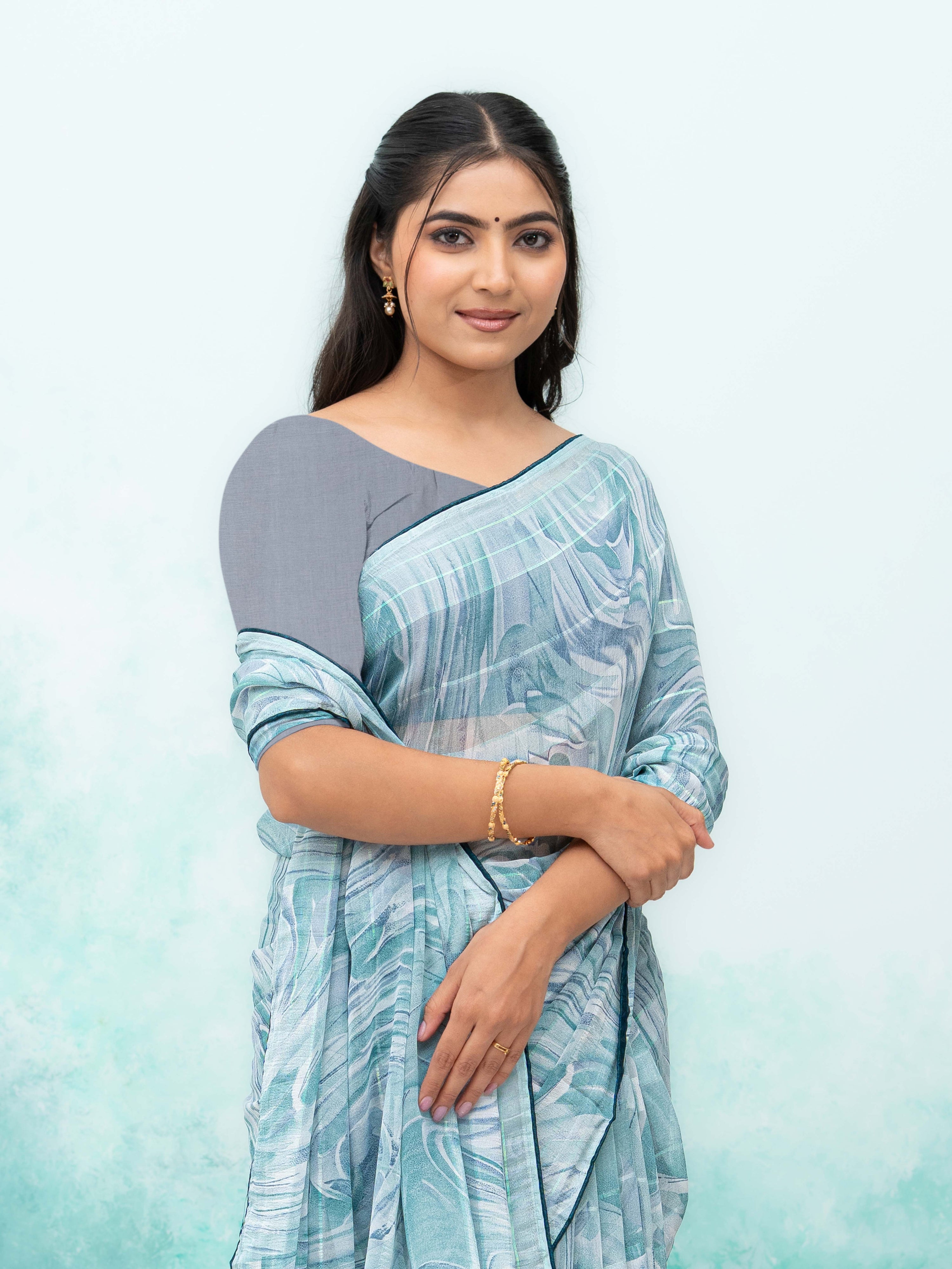 Gray Weightless Saree
