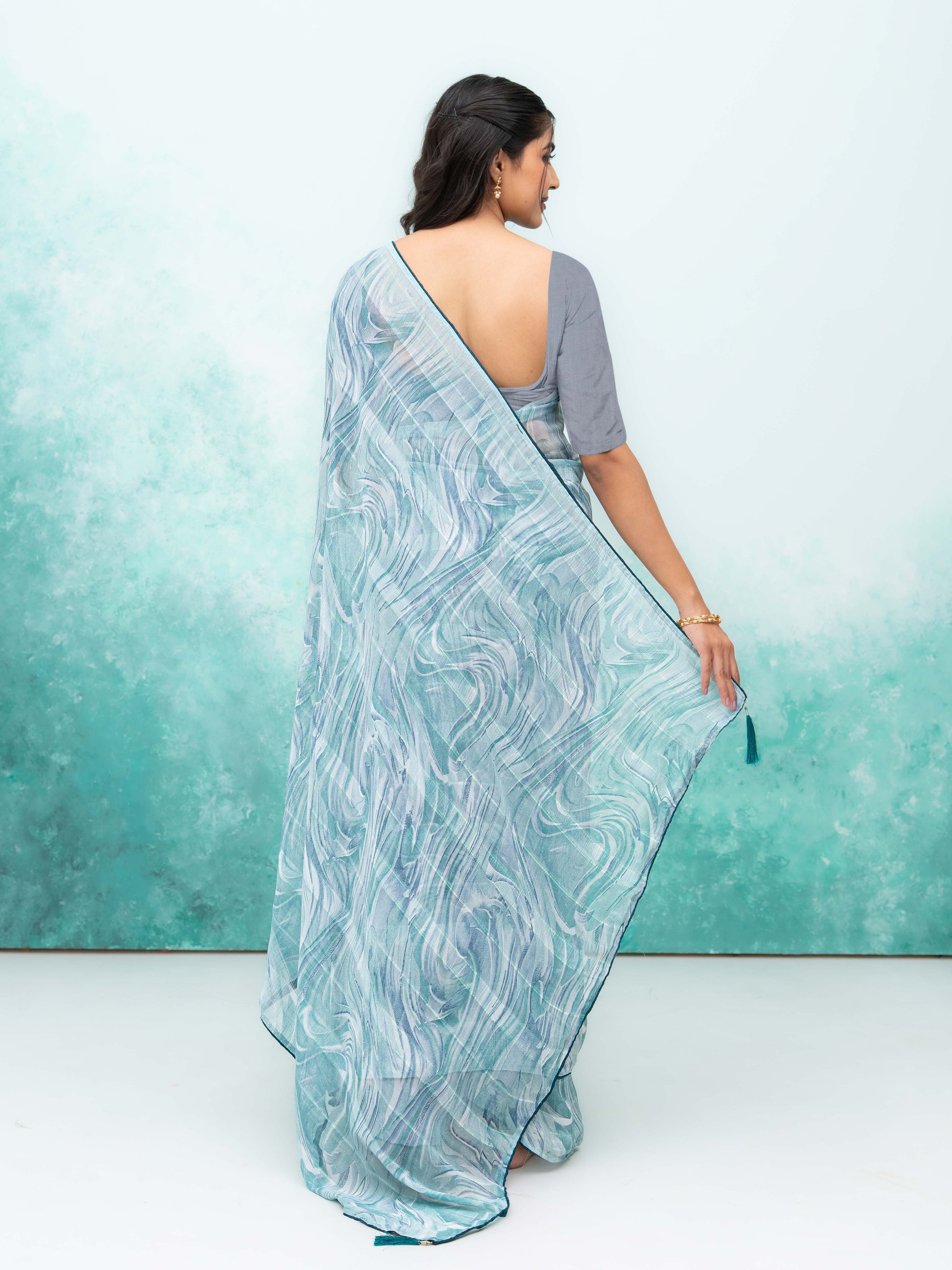 Gray Weightless Saree