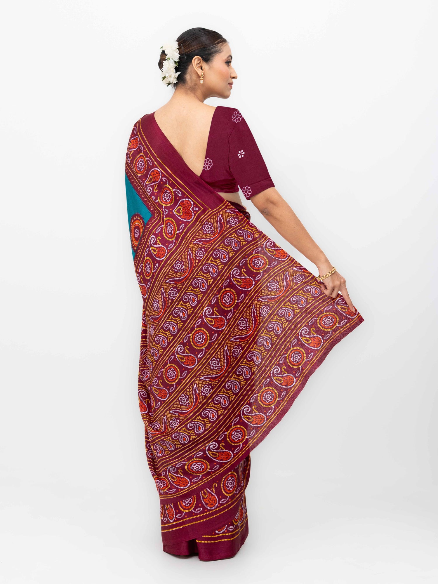 Teal Art Silk Saree