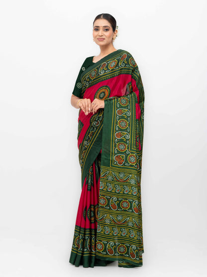 Pink Art Silk Saree
