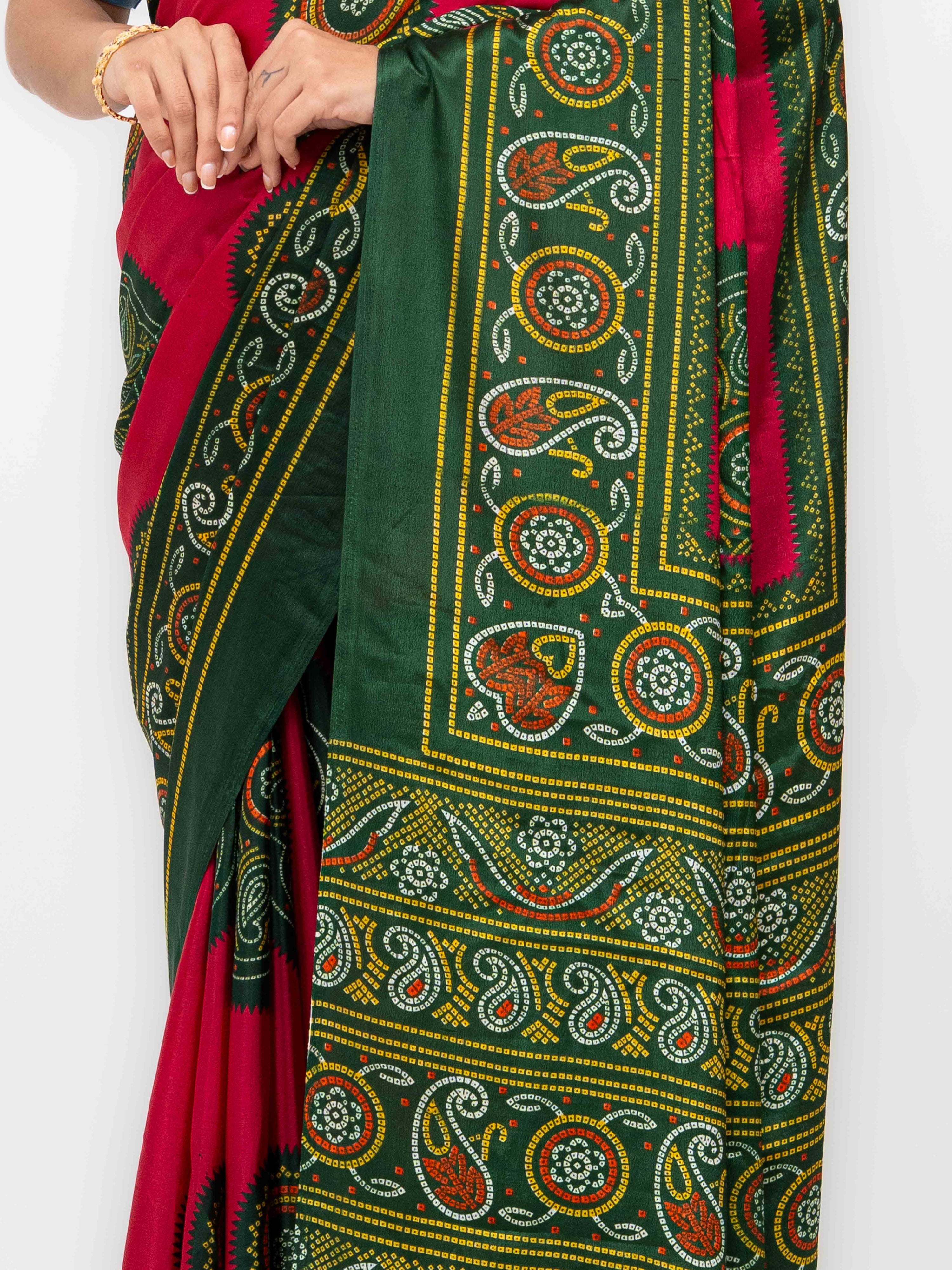 Pink Art Silk Saree