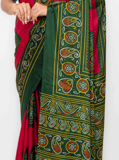 Pink Art Silk Saree