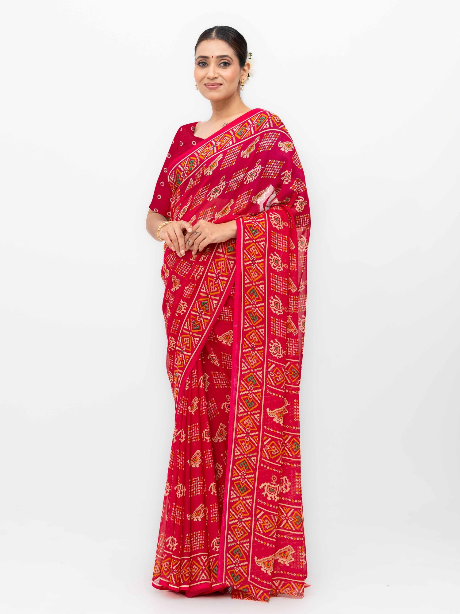 Magenta Pink Weightless Saree