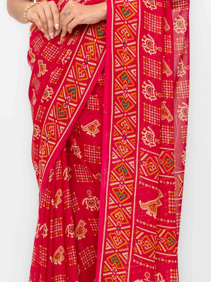 Magenta Pink Weightless Saree