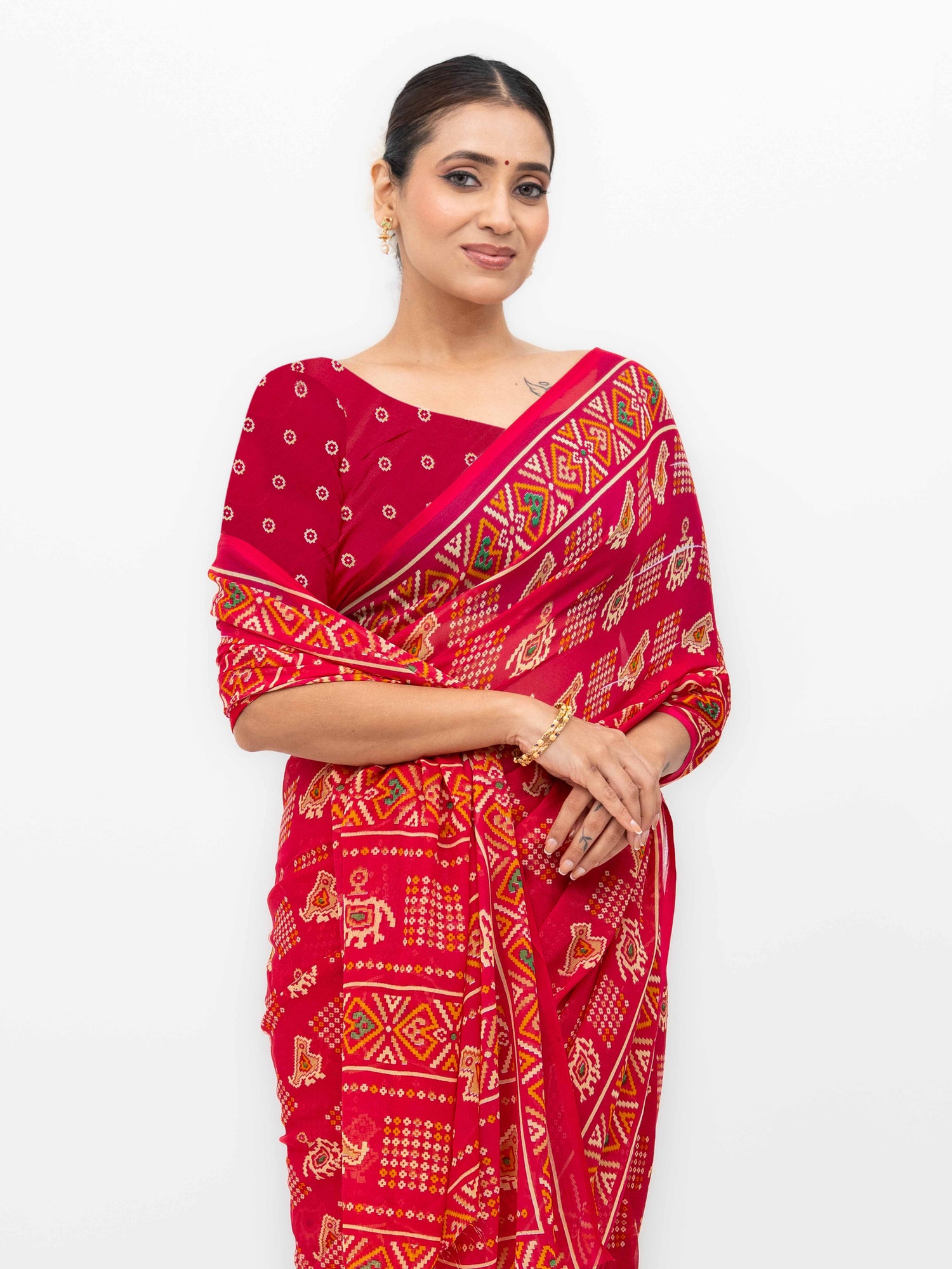 Magenta Pink Weightless Saree