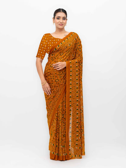 Orange Weightless Saree
