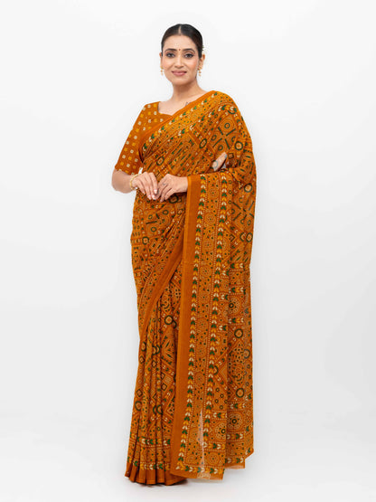 Orange Weightless Saree
