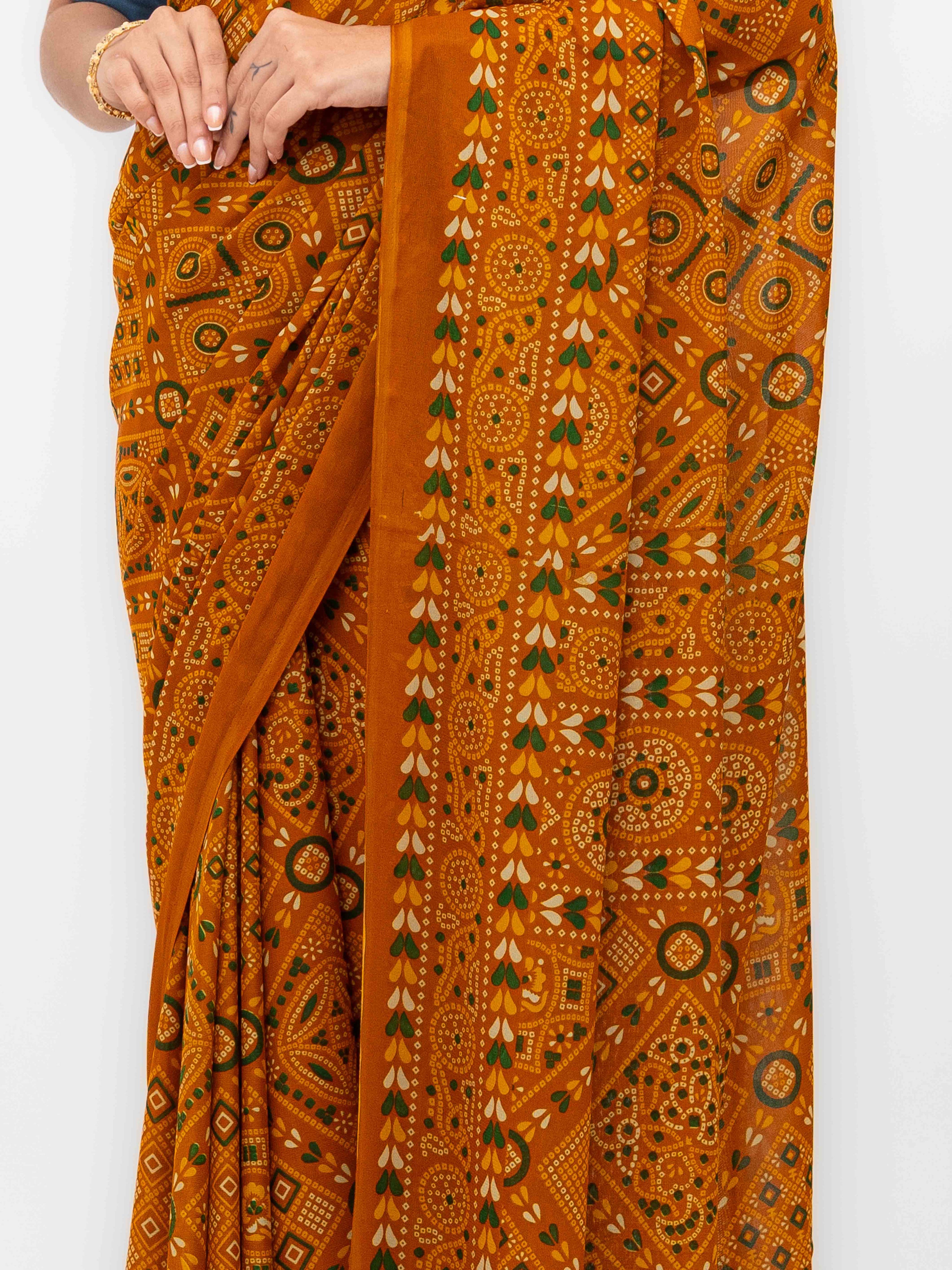 Orange Weightless Saree