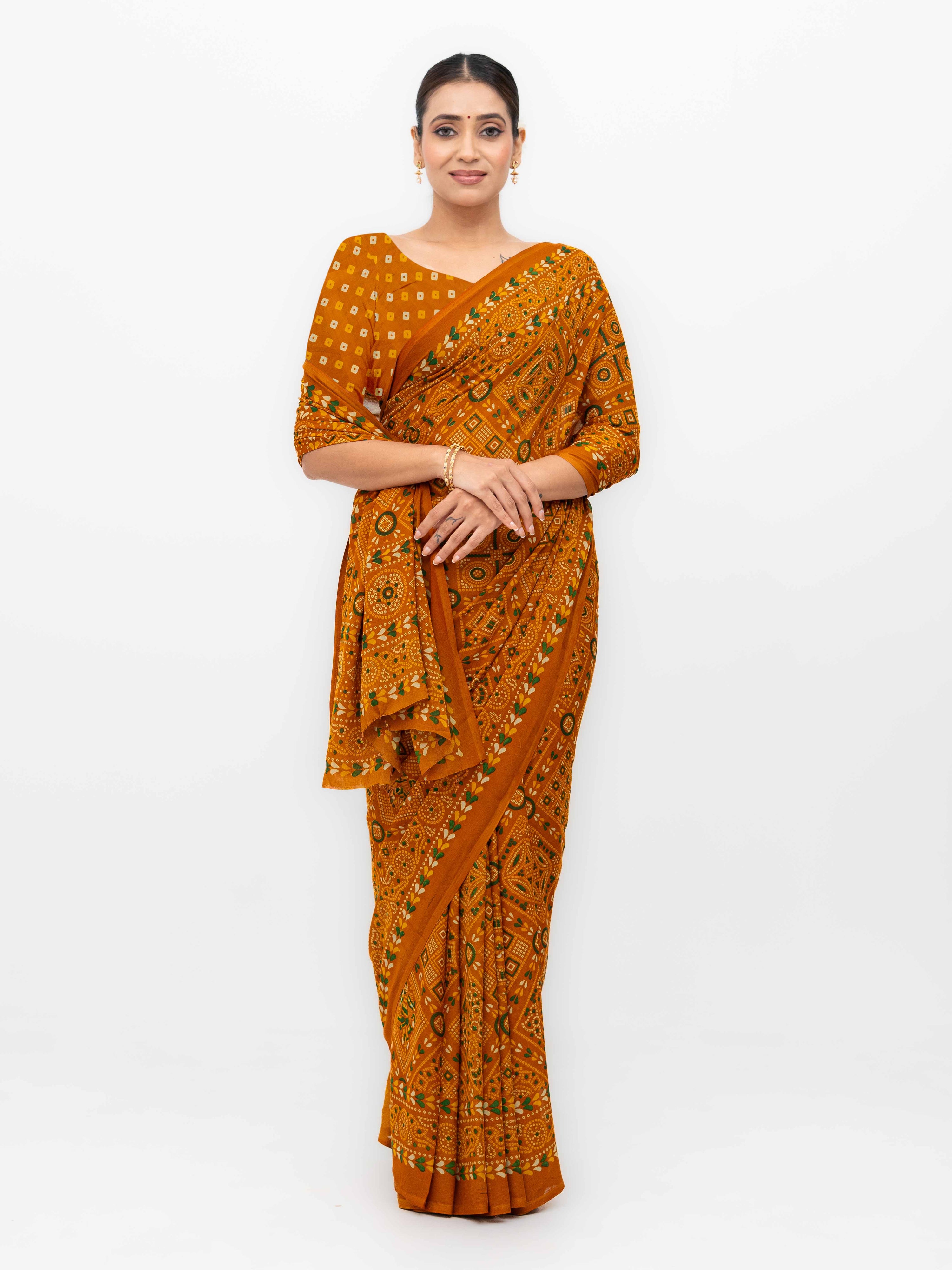 Orange Weightless Saree
