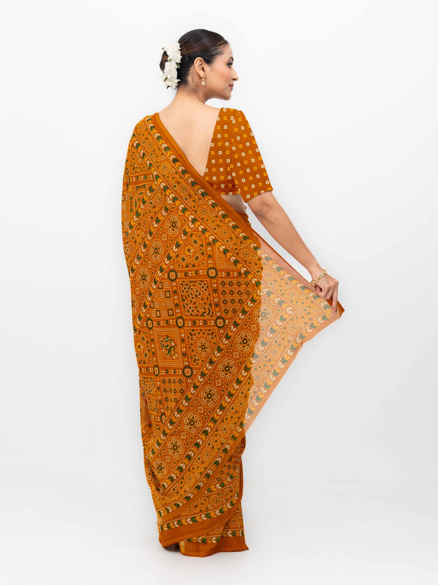 Orange Weightless Saree