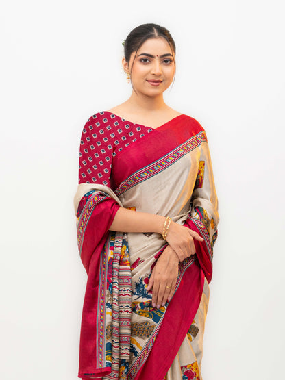 Pink Turkey Silk Saree