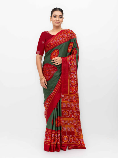 Pista Green Art Silk Saree