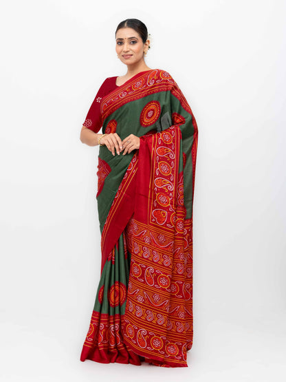 Pista Green Art Silk Saree