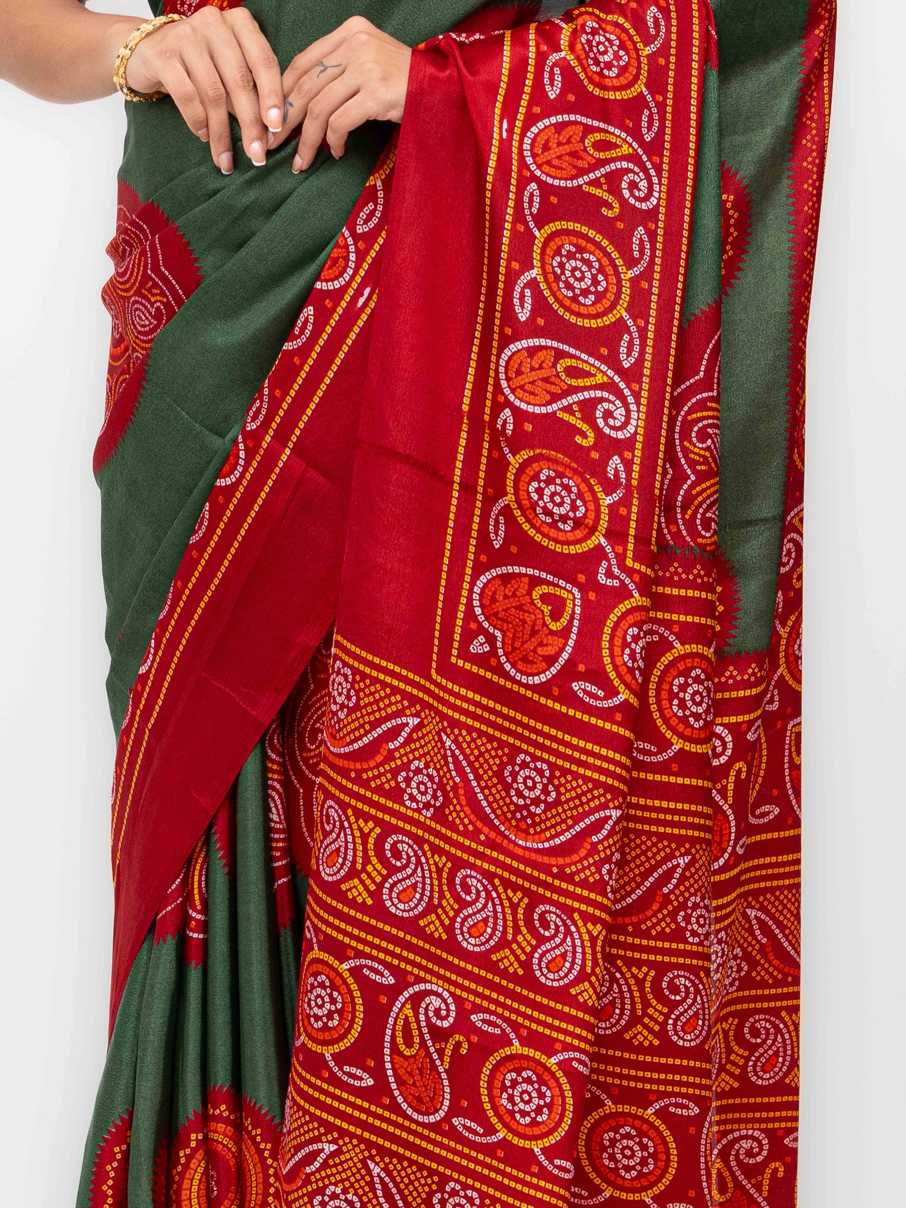 Pista Green Art Silk Saree