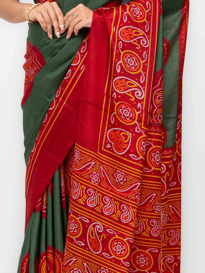 Pista Green Art Silk Saree