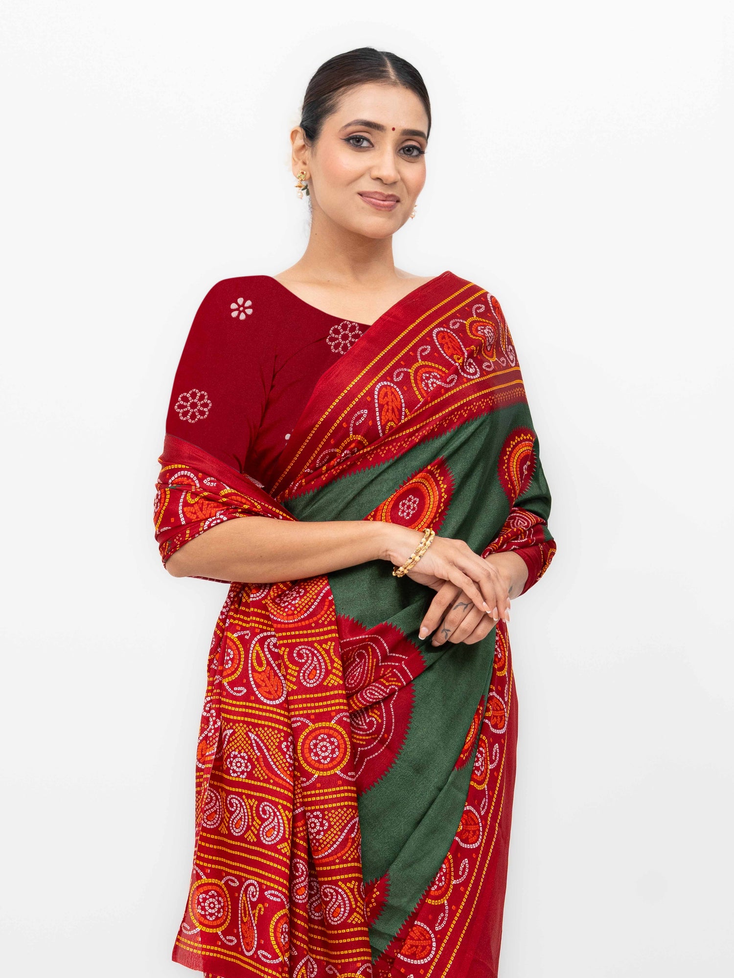 Pista Green Art Silk Saree