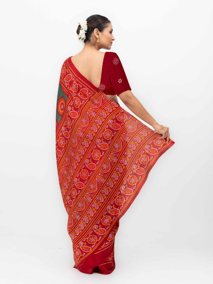 Pista Green Art Silk Saree