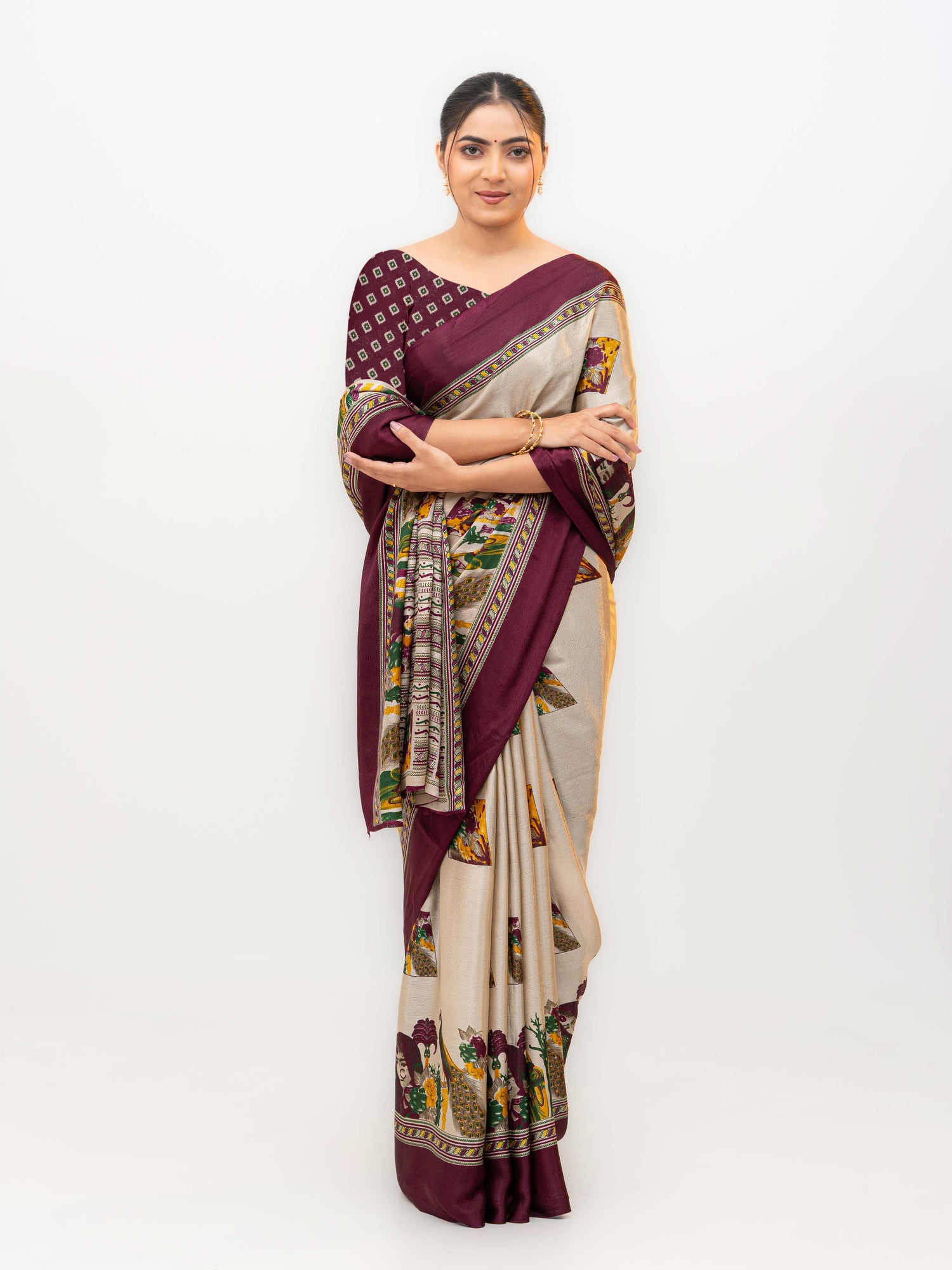 Purple Turkey Silk Saree
