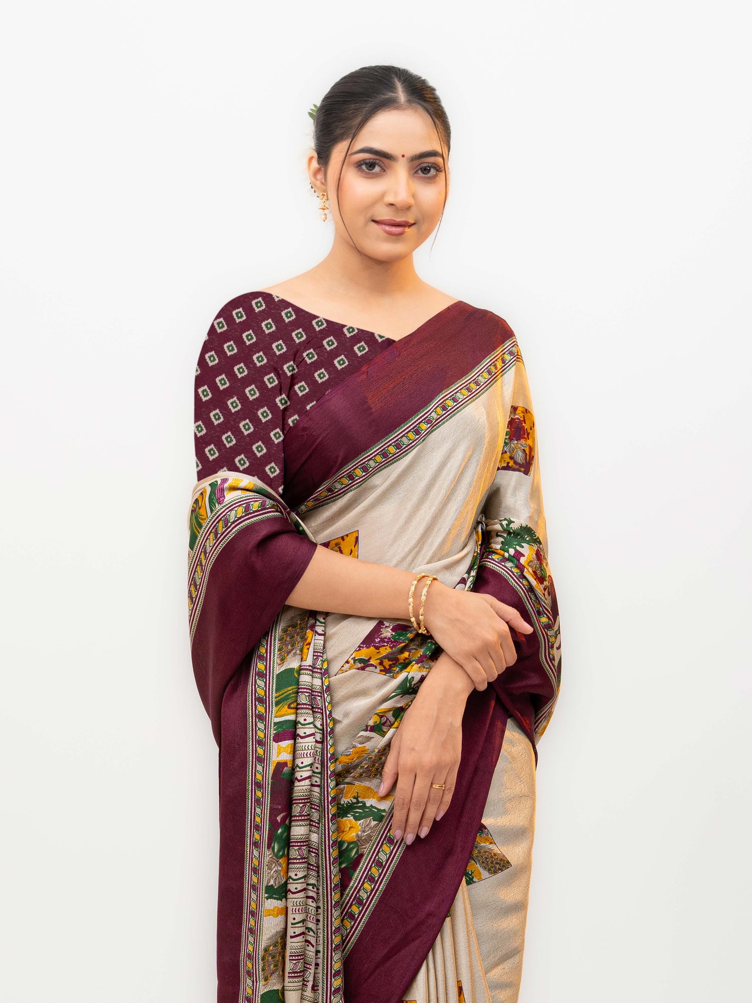Purple Turkey Silk Saree