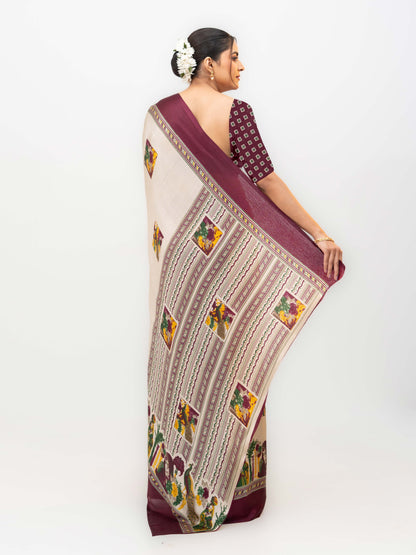 Purple Turkey Silk Saree