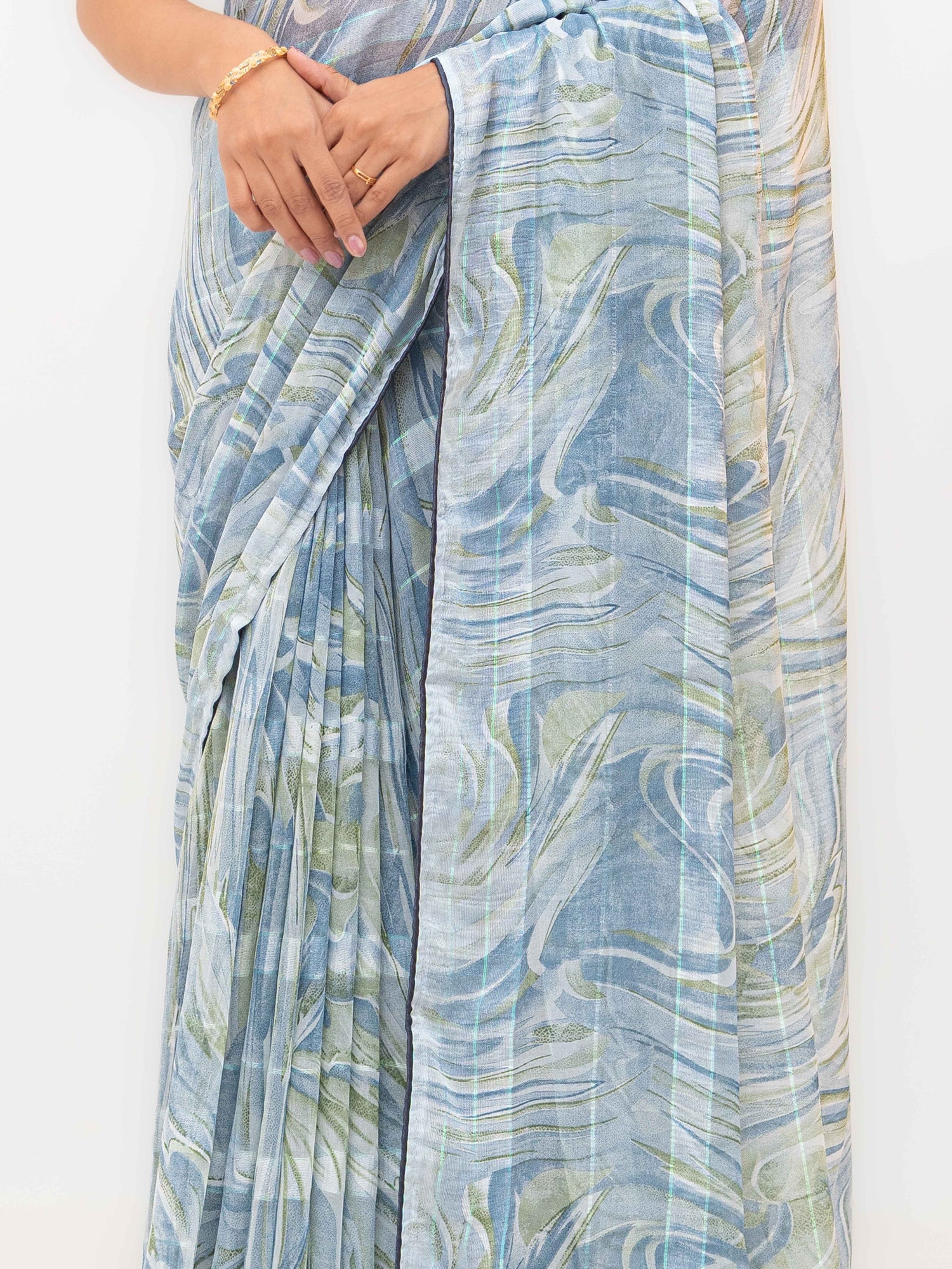 Sky Blue Weightless Saree
