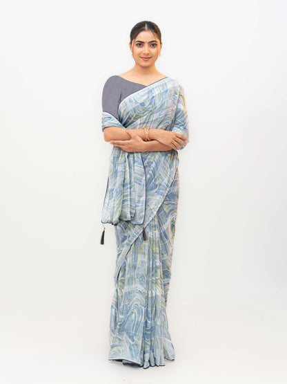 Sky Blue Weightless Saree
