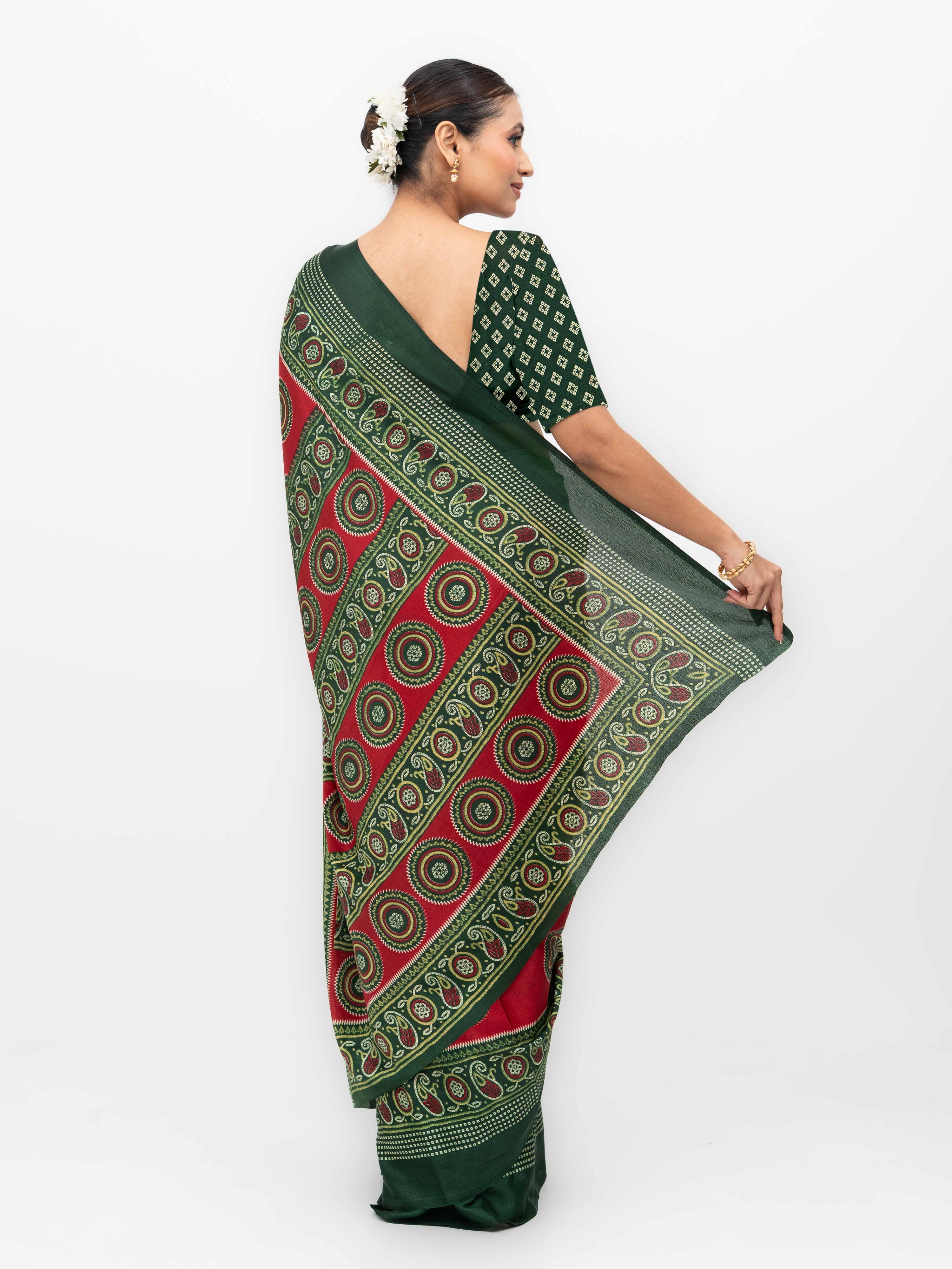 Maroon Art Silk Saree
