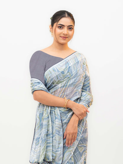 Sky Blue Weightless Saree