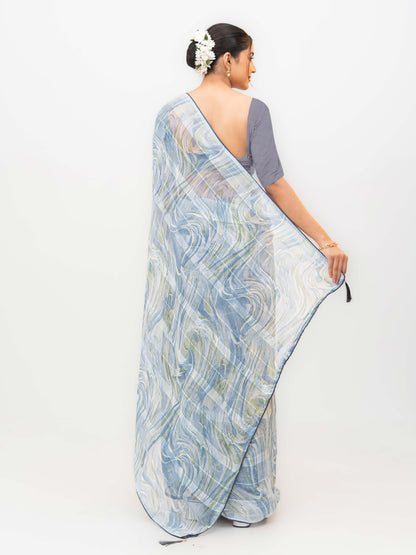 Sky Blue Weightless Saree
