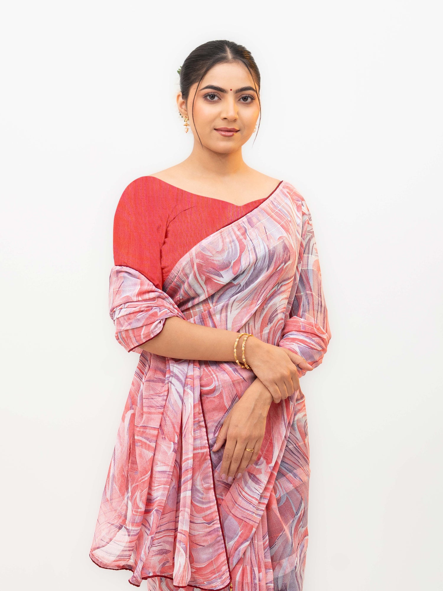 Pink Weightless Saree