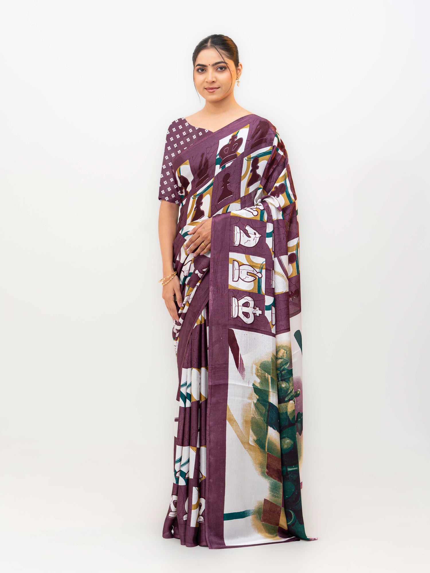 Wine Turkey Silk Saree