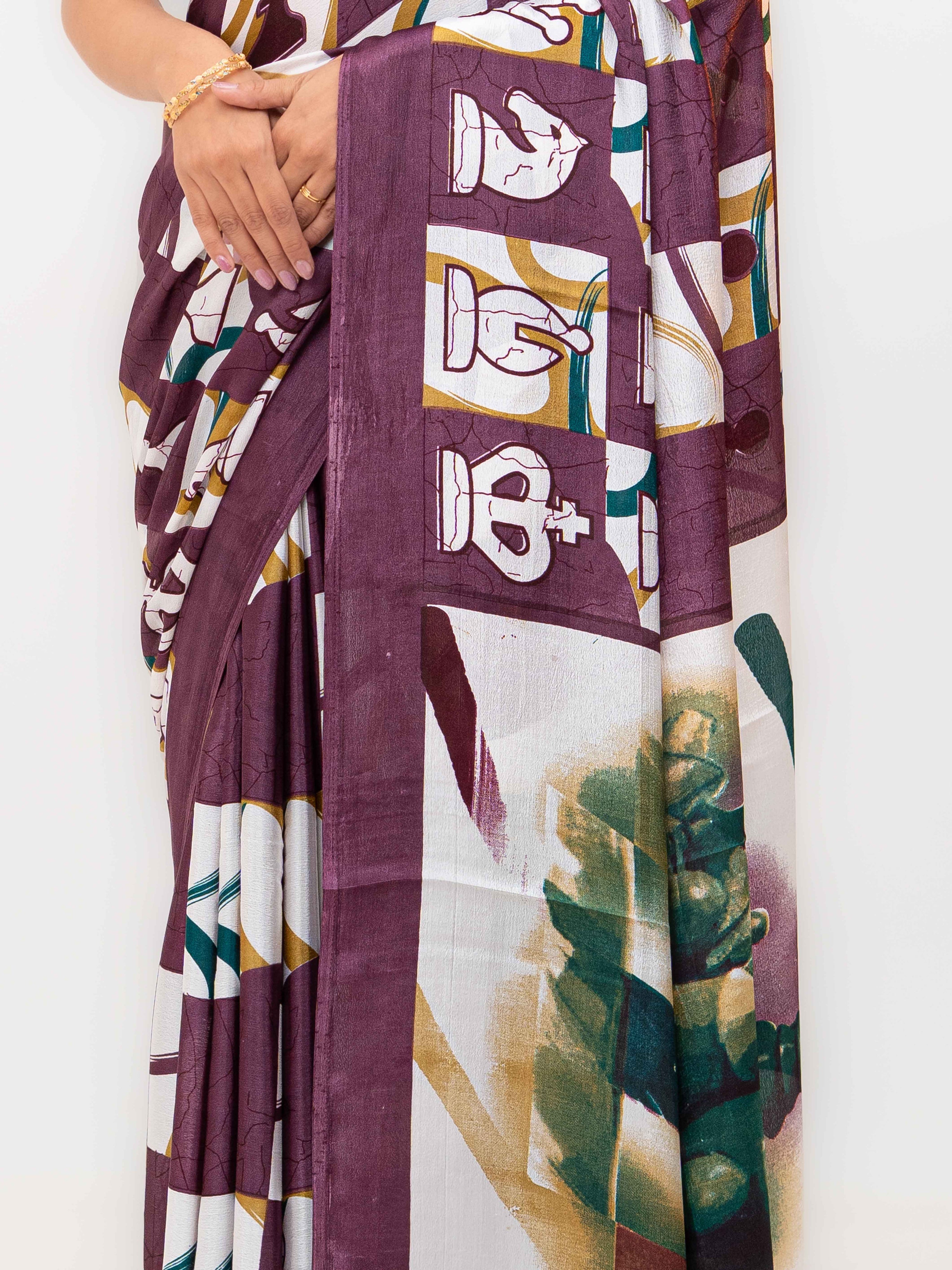 Wine Turkey Silk Saree
