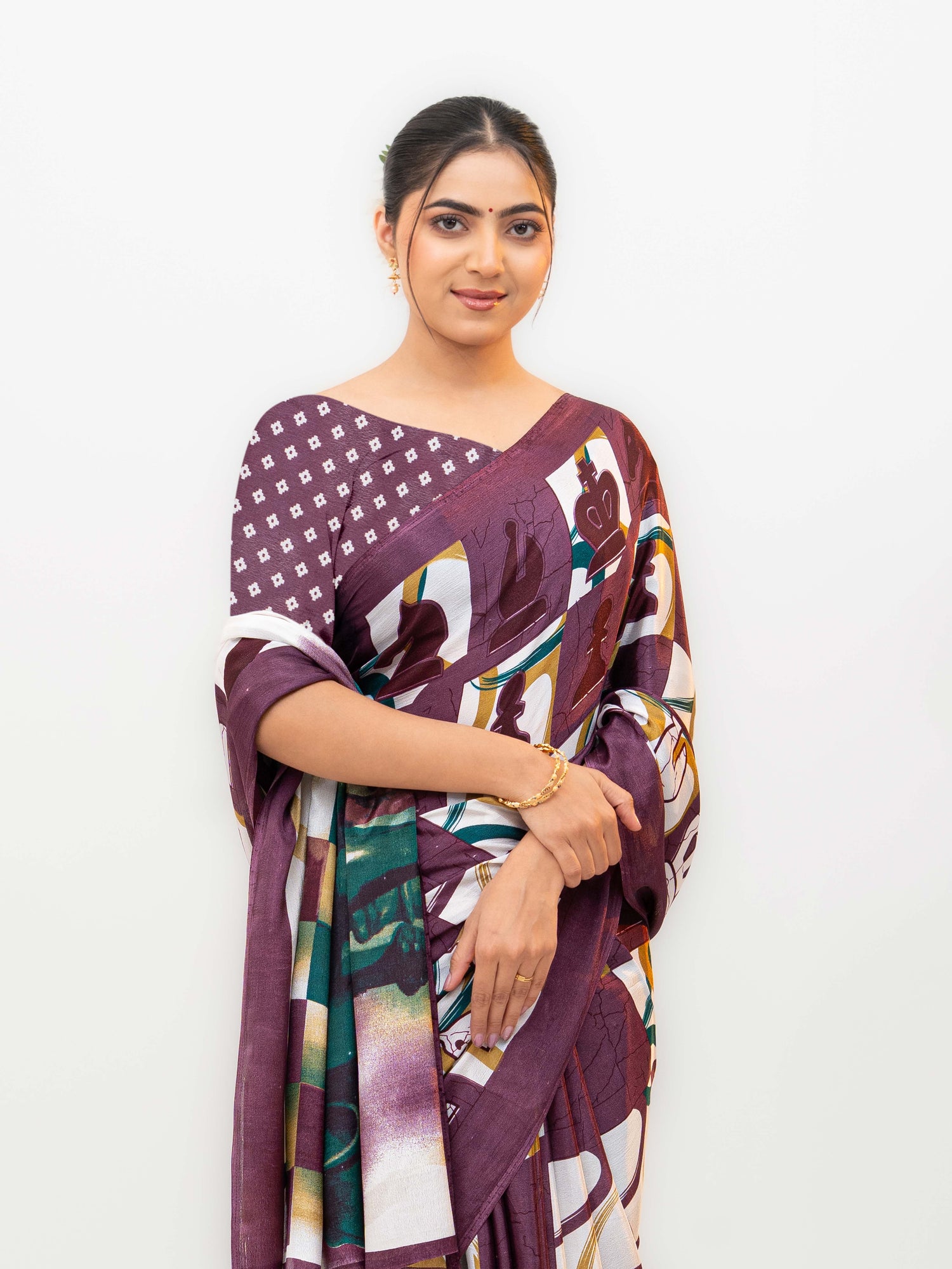 Wine Turkey Silk Saree