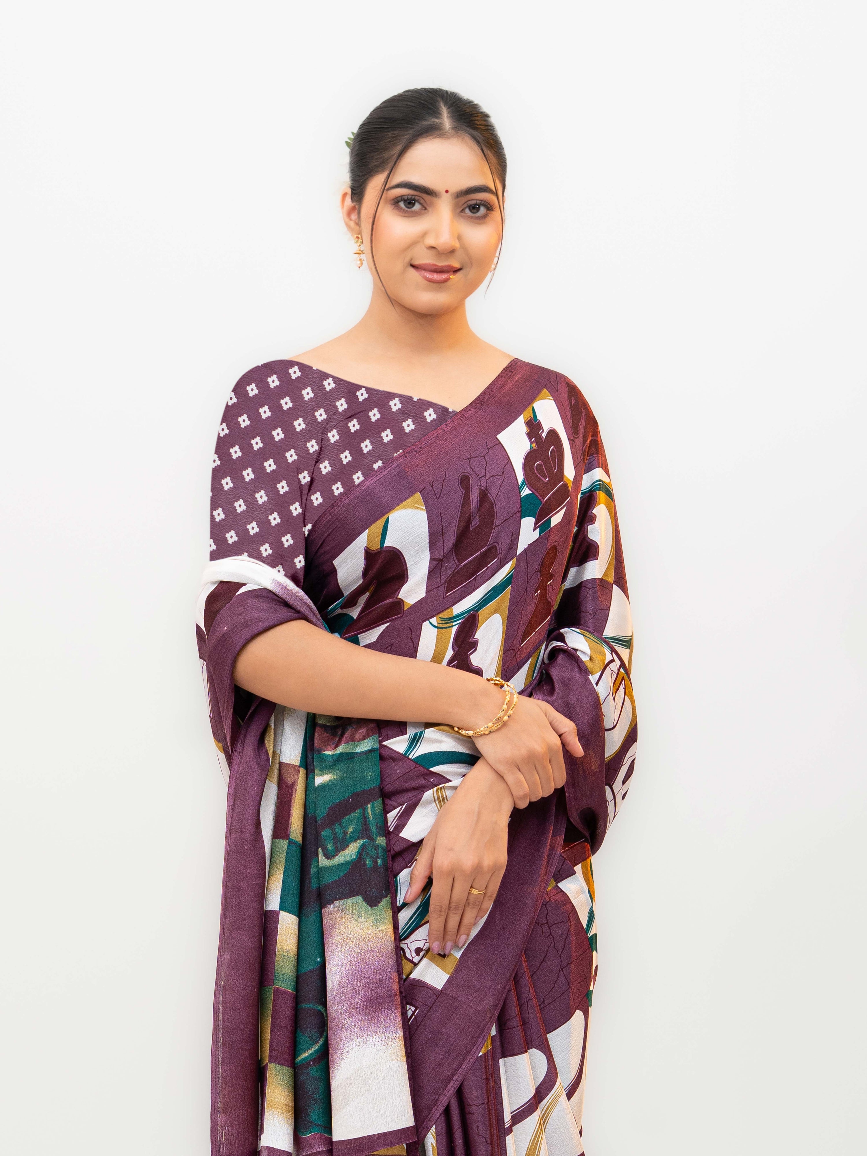 Wine Turkey Silk Saree