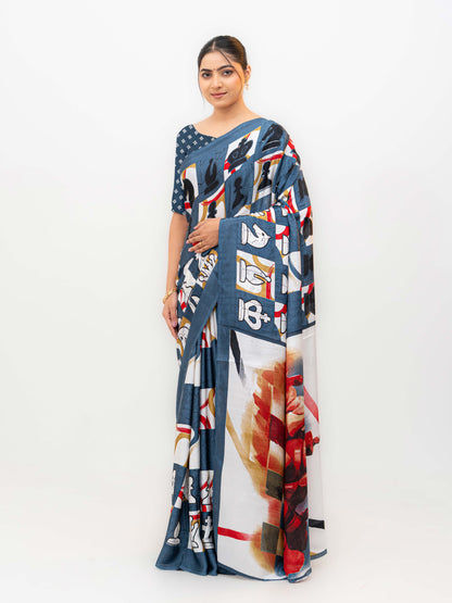 Blue Turkey Silk Saree