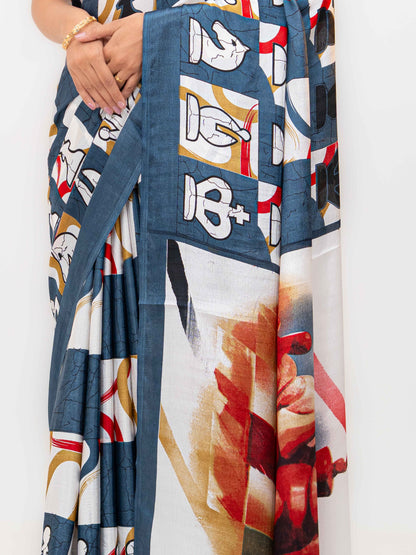 Blue Turkey Silk Saree