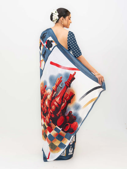 Blue Turkey Silk Saree
