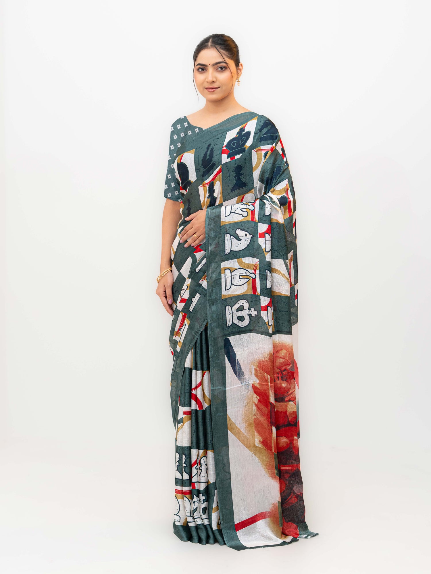 Gray Turkey Silk Saree