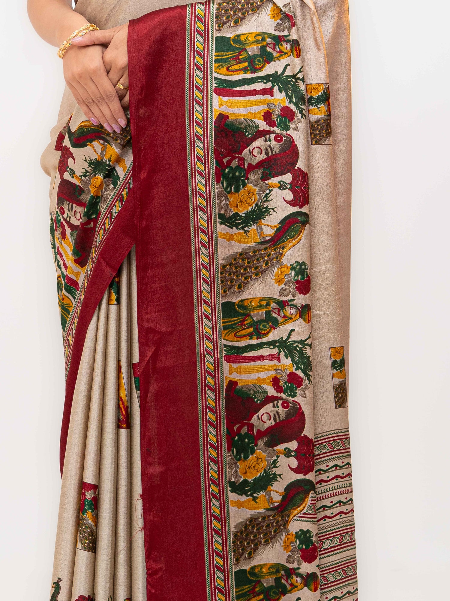 Maroon Turkey Silk Saree