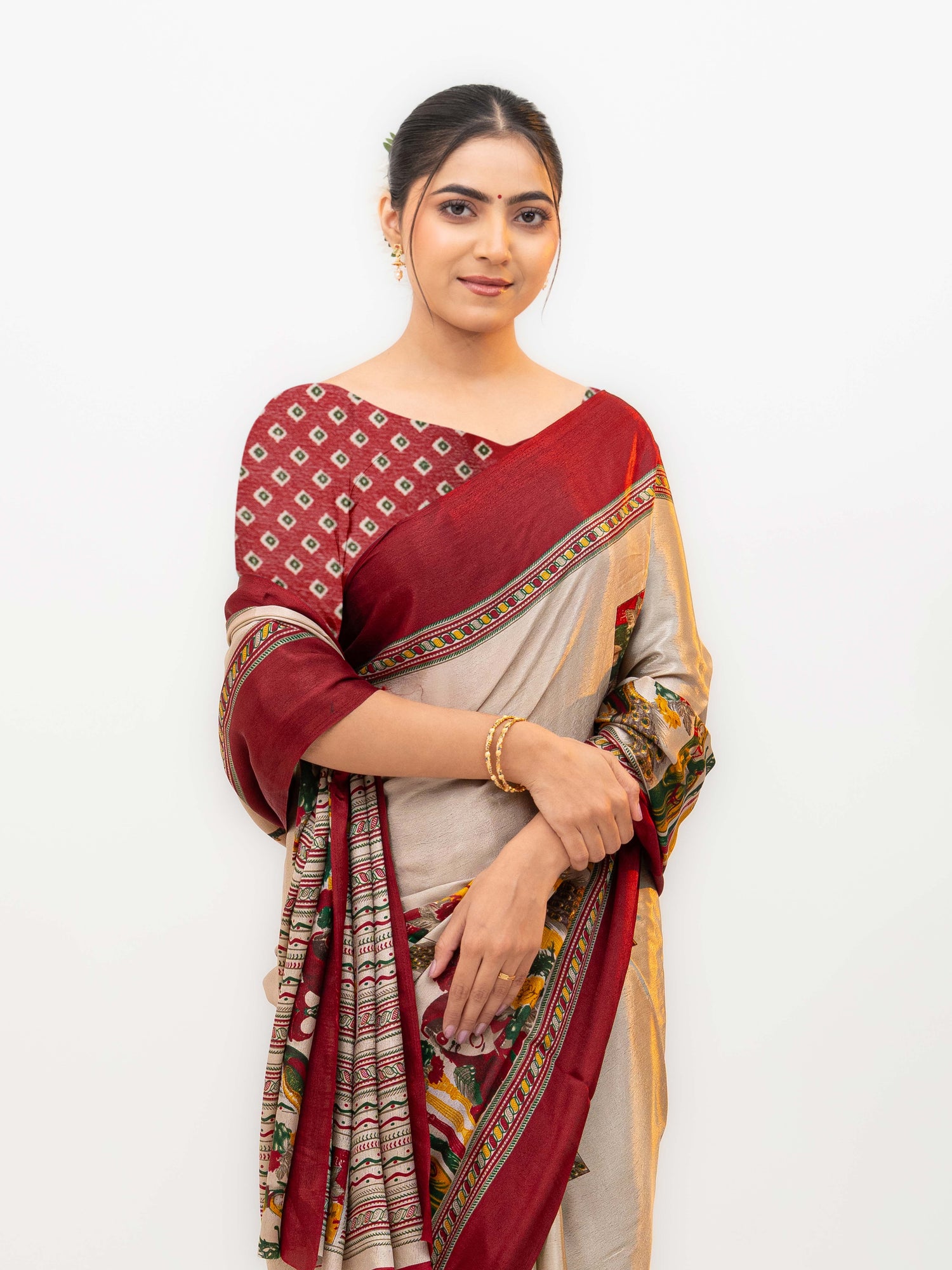 Maroon Turkey Silk Saree