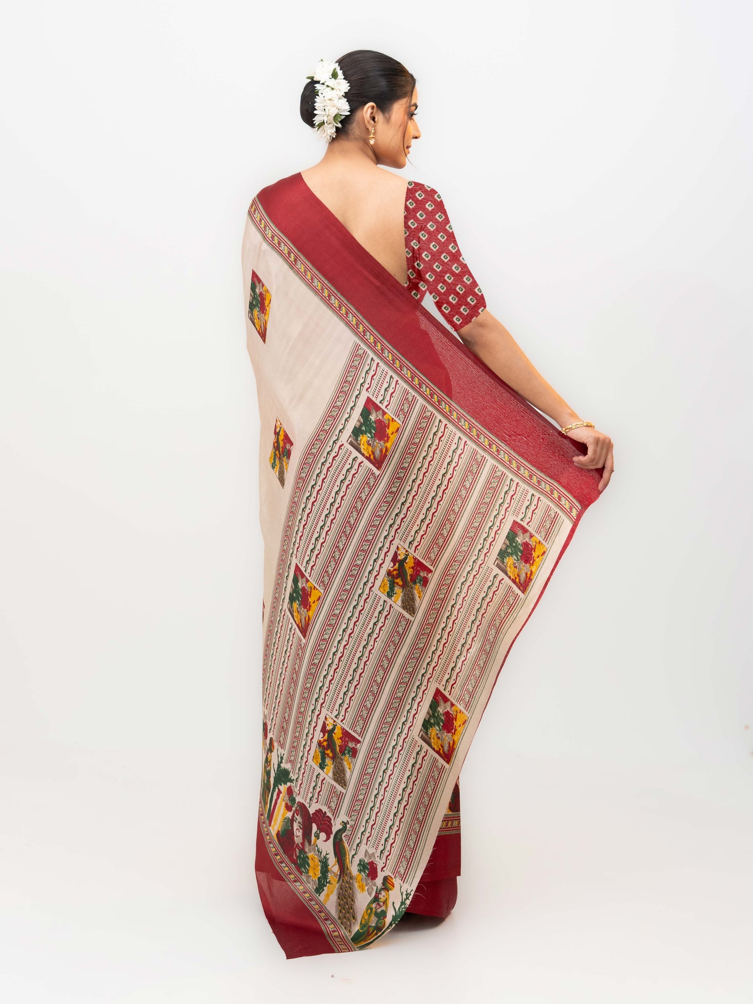 Maroon Turkey Silk Saree