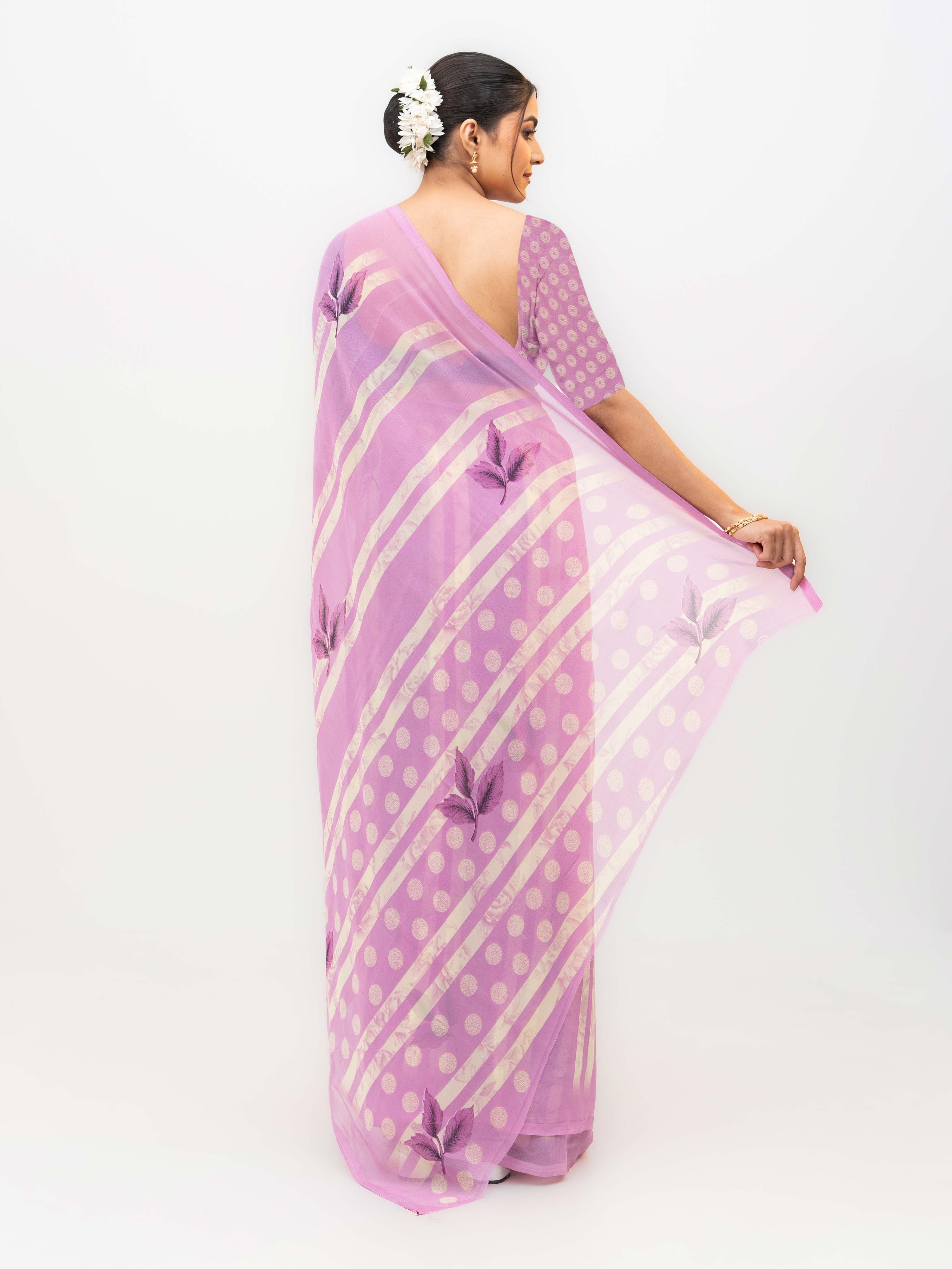 Lilac Soft Georgette Saree