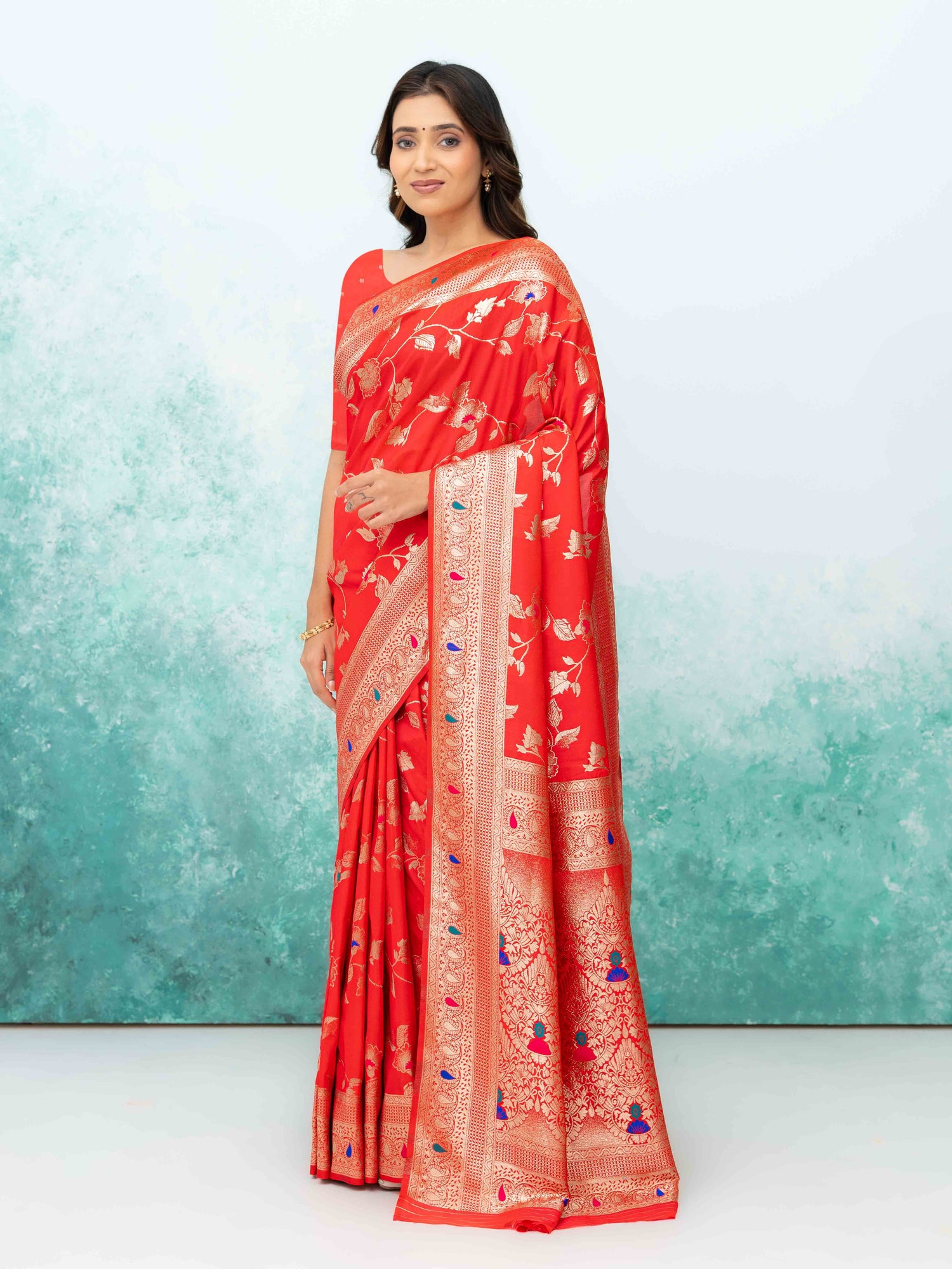 Red Banarasi Silk Saree
